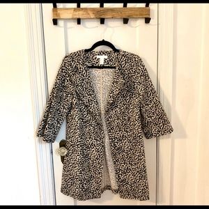 H&M Tan Cheetah Print Elbow-Length Jacket